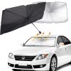 Tüm Araçlar Için Araba Ön Cam Katlanabilir Güneşlik Şemsiye Ön Cam Gölgelik 140cm x 77 cm