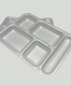 5 Bölmeli Kapaksız Köpük Tabak 100 Adet