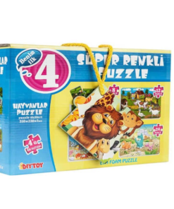 DIYTOY My First Puzzle Hayvanlar Animals Puzzle 4 In 1 Puzzle Eva Foam Puzzle